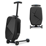 2-in-1 Kids Foldable Scooter Suitcase Ride On Luggage with Wheels
