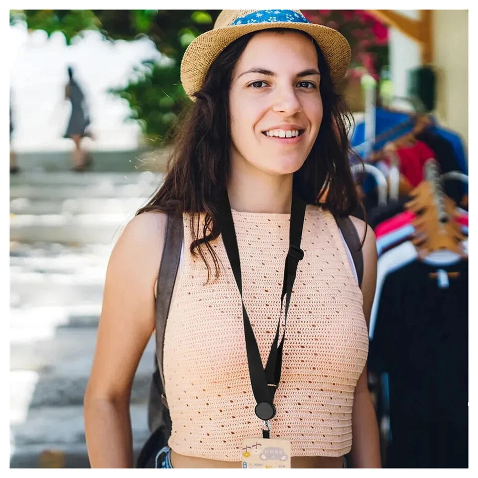 Universal Mobile Phone Lanyard Adjustable Crossbody Hanging Neck Strap W/Patch