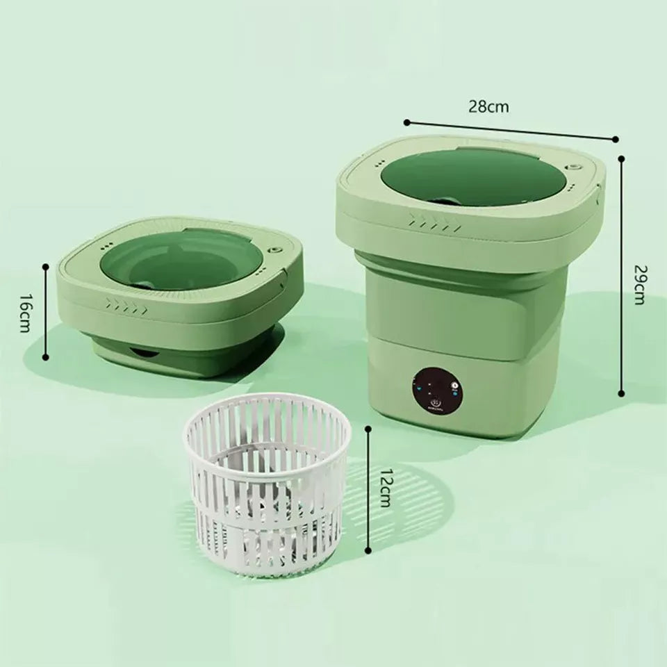 11L Mini Washing Machine Foldable Washing Bucket Portable Travel Laundry Machine