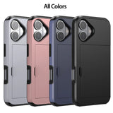 Iphone 17 16 16e 15 14 13 12 Pro Max Plus Case Wallet Card Holder Shockproof