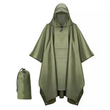 3-in-1 Adult Hooded Waterproof Rain Poncho