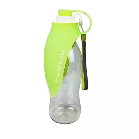420ML Curved Travel Portable Dog Dispenser with Built-In Scoop & Strap