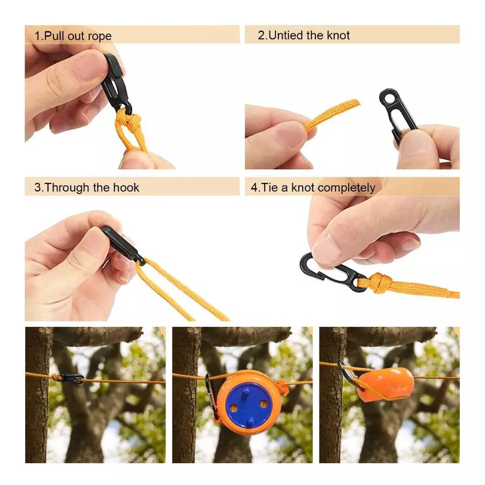 8M Portable Retractable Travel Cloth Line Rope