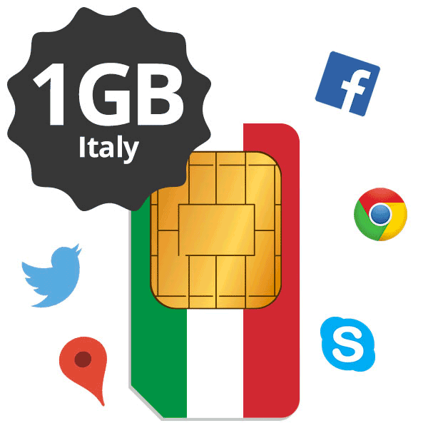 Transatel data SIM card pre-loaded with a 1GB Italian data package