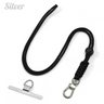 2x Adjustable Hanging Neck Lanyard With Free Metal Patch Clip