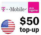 T-Mobile USA $50 top-up