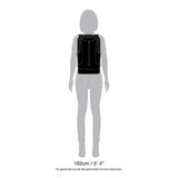 Pacsafe Venturesafe X22 backpack, black, size for scale