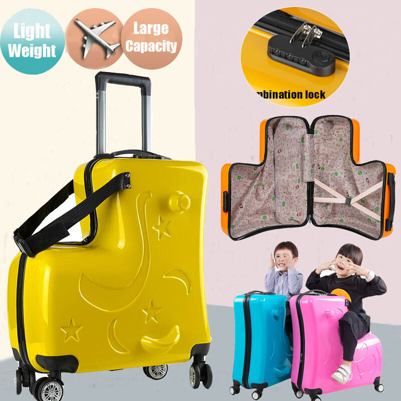 Trolley Bag Child's Sit On Suitcase Kids Ride Rideable
