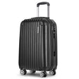 Wanderlite 24 Inch Luggage with TSA Lock Spinner Travel Suitcase Carry On Hard Shell Luggage Case Black