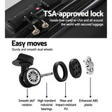 Wanderlite 24 Inch Luggage with TSA Lock Spinner Travel Suitcase Carry On Hard Shell Luggage Case Black