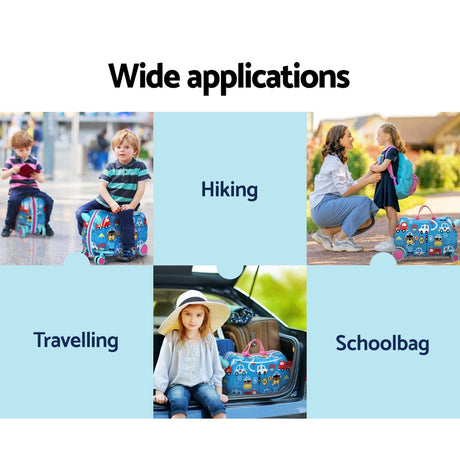 Wanderlite 17" Kids Ride On Luggage Children Suitcase Trolley Travel