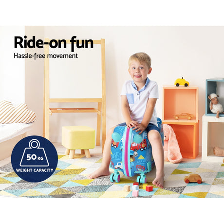 Wanderlite 17" Kids Ride On Luggage Children Suitcase Trolley Travel