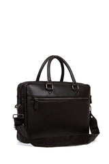 LEATHER BRIEFCASE AND SHOULDER BAG