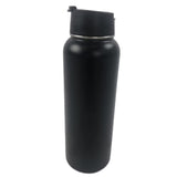 VERPEAK 40oz Vacuum Insulated Water Bottle 3 Lids with Straw (Black) VP-IWB-100-HL