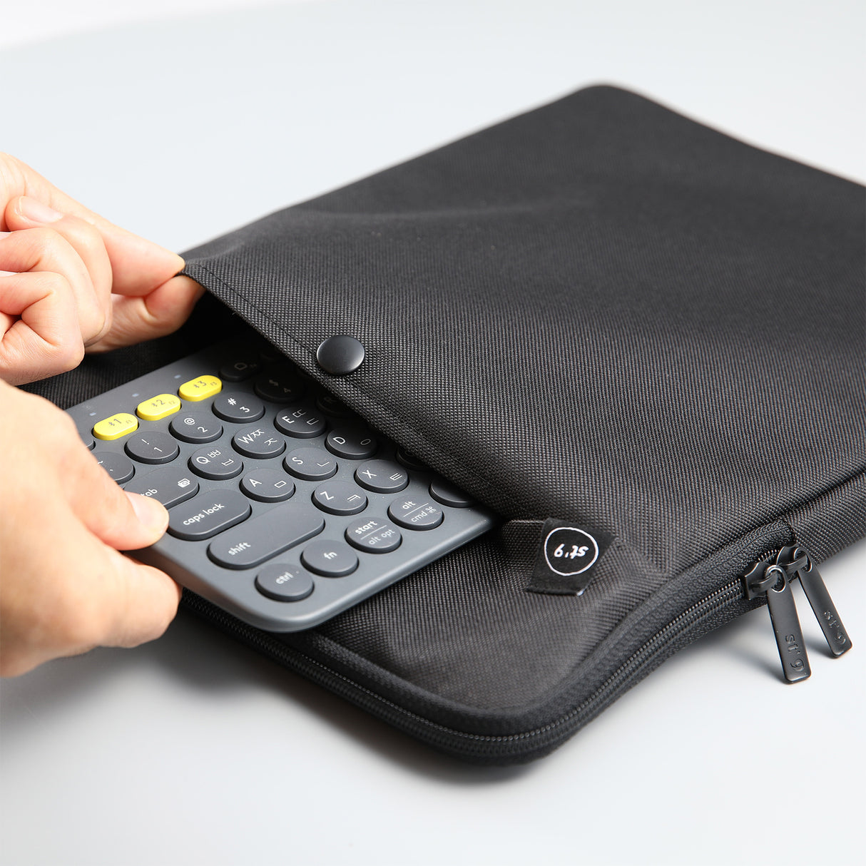 15 inch Laptop Sleeve Padded Travel Carry Case Bag L size LUKE BLACK