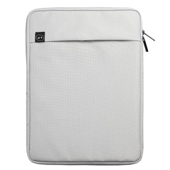 Grey padded laptop sleeve with zip closure for 15.6 to 16 inch laptops
