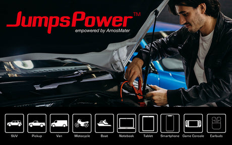 2000A JumpsPower Jump Starter Powerbank 37000mWh 12V Phone Car Battery Charger GTS