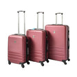 ABS Luggage Suitcase Set 3 Code Lock Travel Carry Bag Trolley Maroon 50/60/70