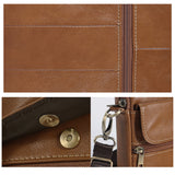 Genuine leather men's crossbody bag oiled wax leather Satchel Crossbody Bag (Coffee)