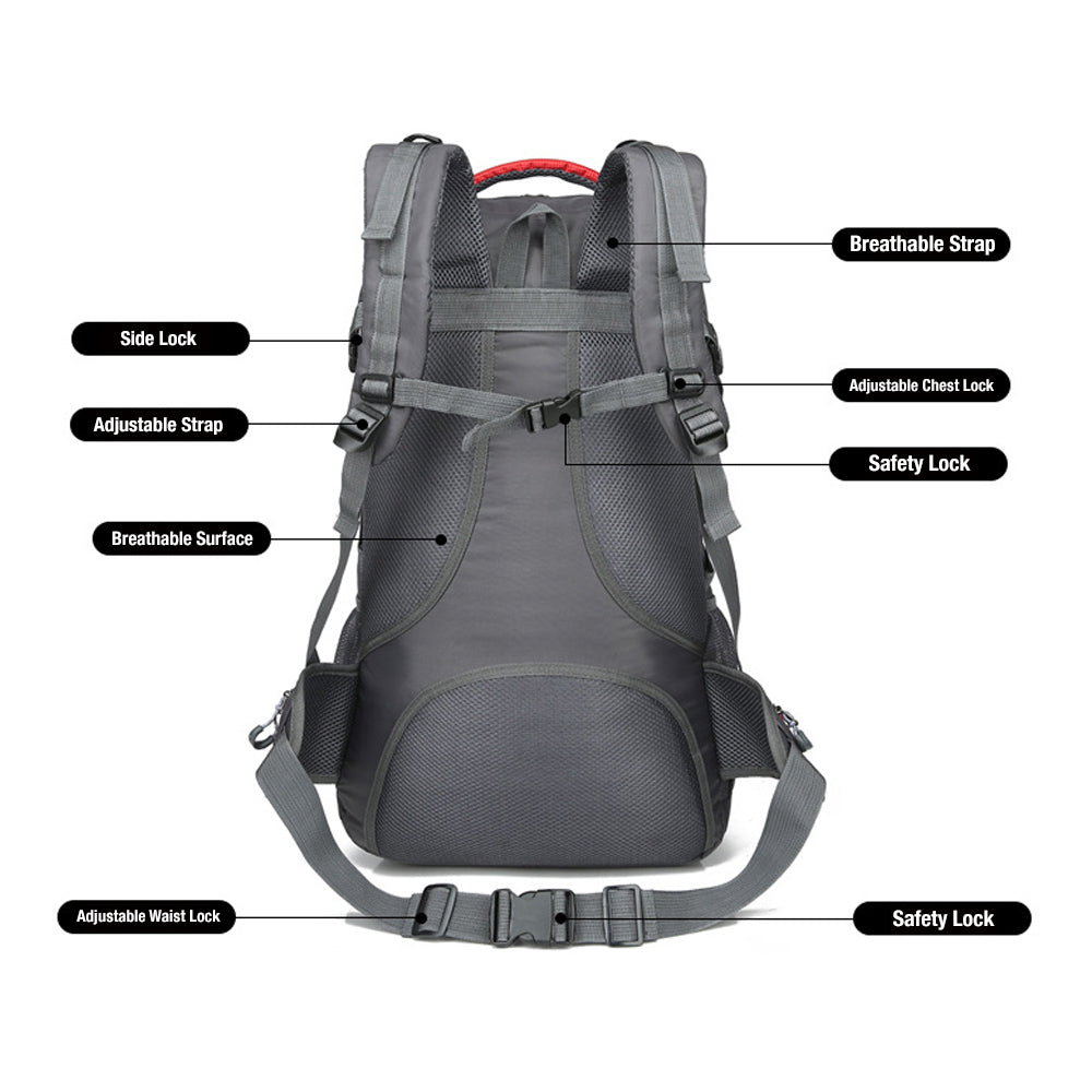 Shop the 40L Waterproof Backpack – Perfect for Hiking, Camping & Trekking
