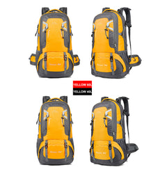 Yellow 60L waterproof hiking backpack product image
