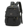 Unisex Black Canvas Backpack | Waterproof & Durable Outdoor Rucksack