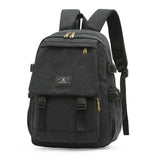Unisex Black Canvas Backpack | Waterproof & Durable Outdoor Rucksack