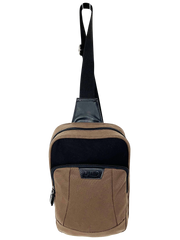FIB Byron Sling Backpack Bag Travel w/ Single Adjustable Strap - Brown