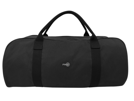 FIB Barrell Duffle Bag Travel Cotton Canvas Sports Luggage - Black
