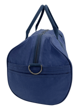 FIB Barrell Duffle Bag Travel Cotton Canvas Sports Luggage - Blue