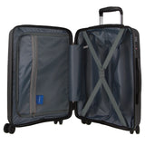 Pierre Cardin Inspired Milleni Hardshell 3-Piece Luggage Bag Set Travel Suitcase - Black